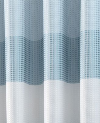 Ombre Waffle Striped Shower Curtain, 70" x 72"