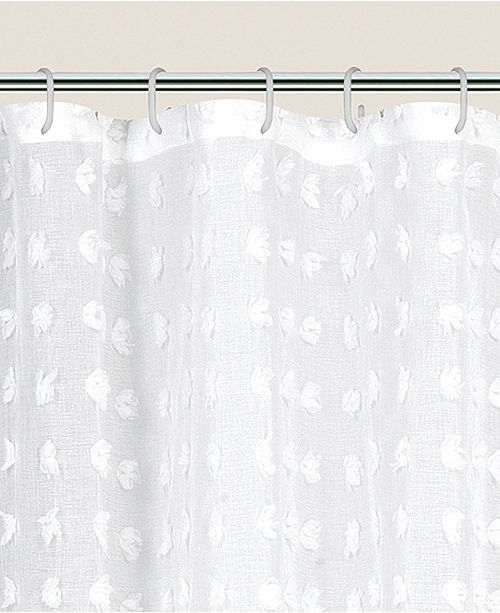 Dainty Home Cut Flower Shower Curtain With 3D Puffs & Reviews Shower