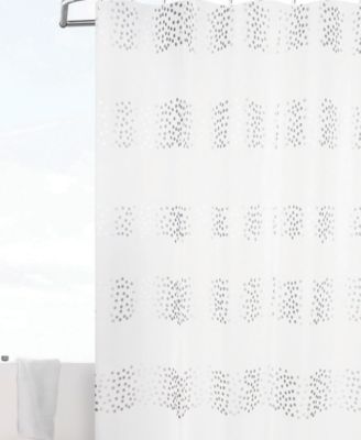 Spa 251 - Stripe Dot 3D Semi-Transparent Shower Curtain/Liner