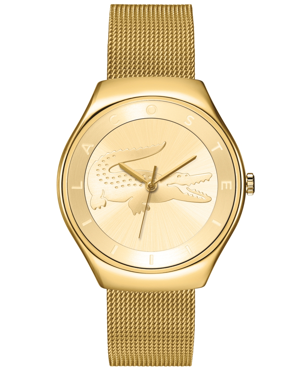 Lacoste Watch, Womens Valencia Gold Ion Plated Stainless Steel Mesh