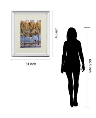 Autumn in Paris by Didier Lourenco Mirror Framed Print Wall Art, 34" x 40"