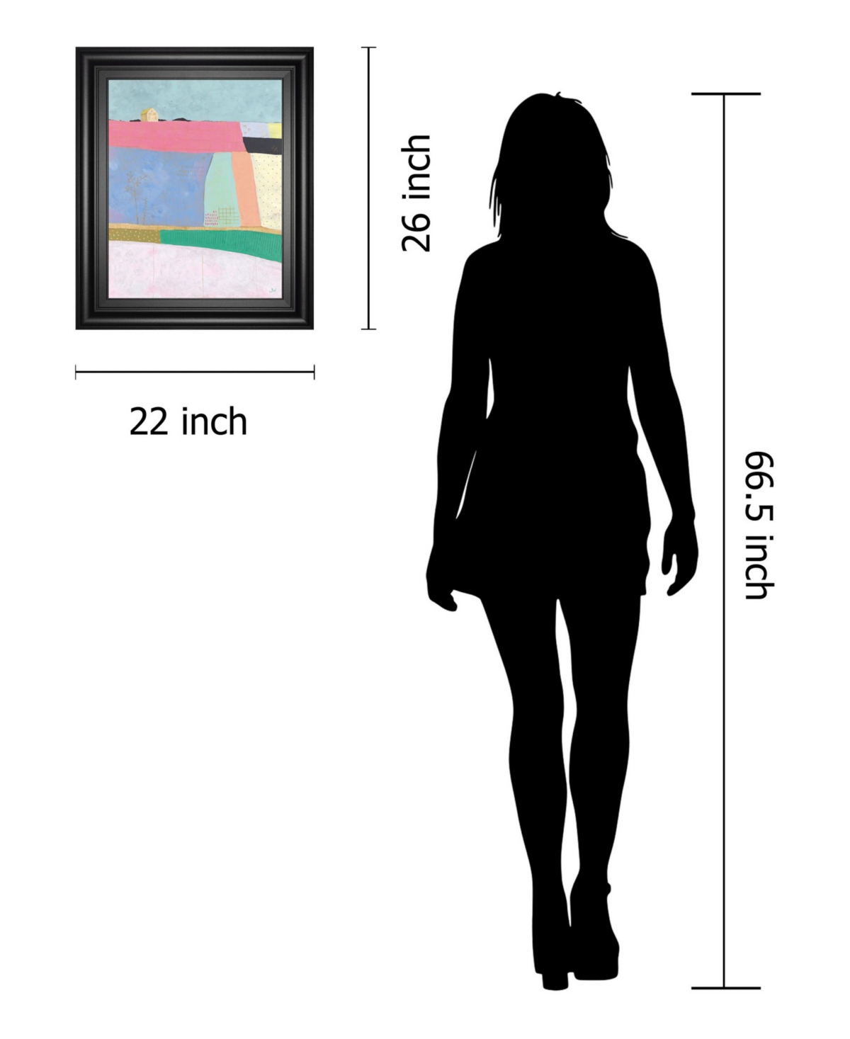 Classy Art Live Colorfully-Patchwork by Joelle Wehkamp Framed Print Wall Art,