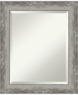 Amanti Art Waveline Silver-tone Framed Bathroom Vanity Wall Mirror, 20.38" X 24.38"