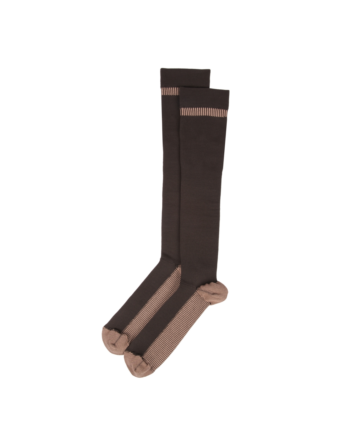 Copper Infused Compression Socks - Large - Dark Brown