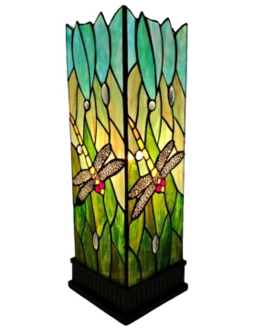 Amora Lighting Tiffany Style Dragonfly Table Lamp