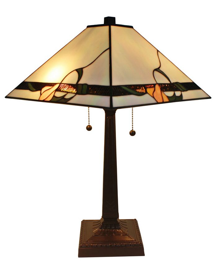 Amora Lighting Tiffany Style Mission Table Lamp - Macy's