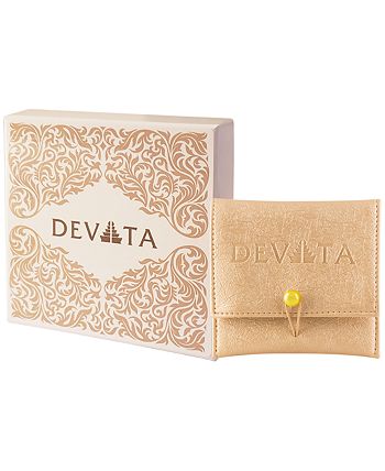 DEVATA - Bali Heritage Classic Drop Earrings in Sterling Silver and 18k Yellow Gold Accents
