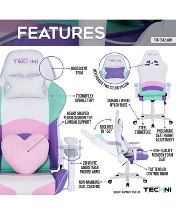 RTA Products Techni Sport PC Pink Gaming Chair Macy s