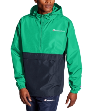 CHAMPION MEN'S COLORBLOCKED PACKABLE HALF-ZIP JACKET