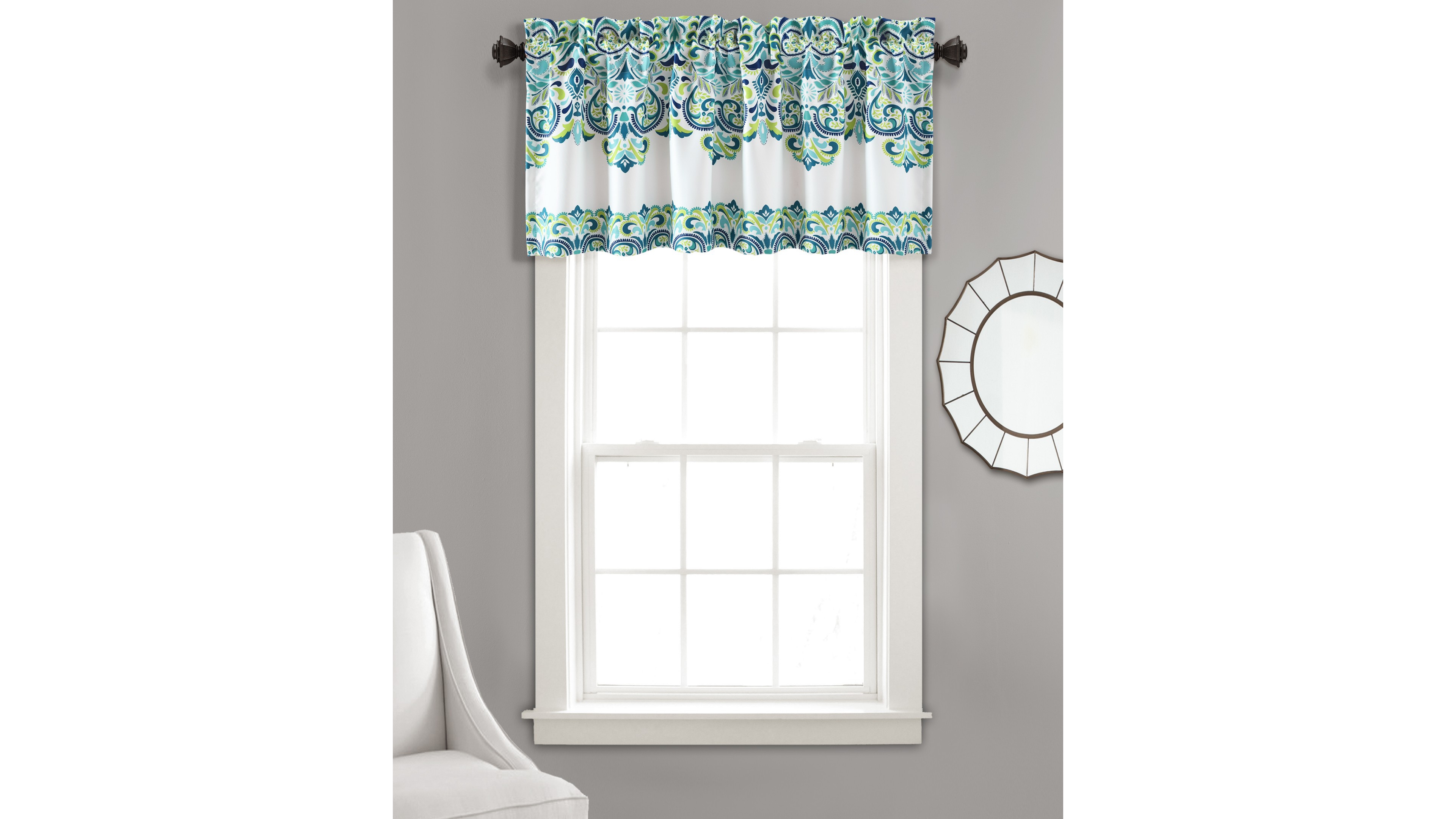 Clara 52" x 18" Bohemian Print Valance