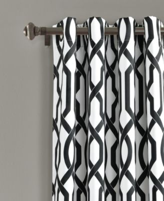Lush Decor Edward Trellis Light Filtering Window Curtain Panels