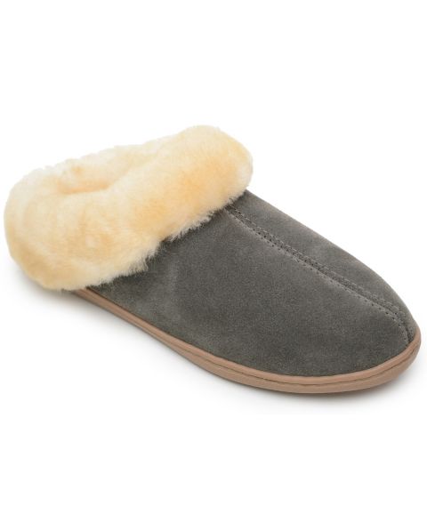 Женские сабо Minnetonka Sheepskin Mule Slippers, цвет: Серый