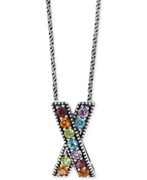 image of Effy Multi-Gemstone Crisscross 18