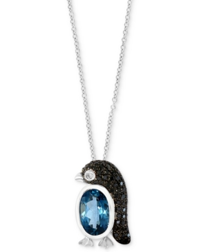 image of Effy London Blue Topaz (1-5/8 ct. t.w.) & Diamond (1/4 ct. t.w.) Penguin 18