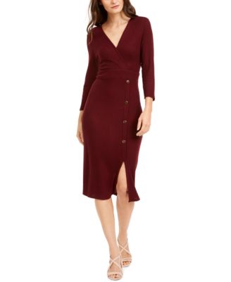 macy's red sweater dress