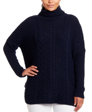 image of Joseph A Cable-Knit Turtleneck Sweater
