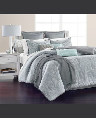 grey and blue bedding sets