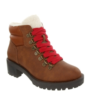 image of Sugar Women-s Marisol Fuzzy Lug Sole Hiker Boots Women-s Shoes