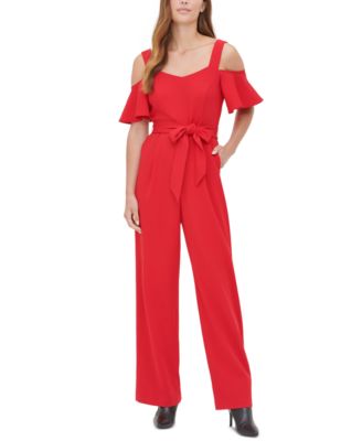 calvin klein cold shoulder jumpsuit