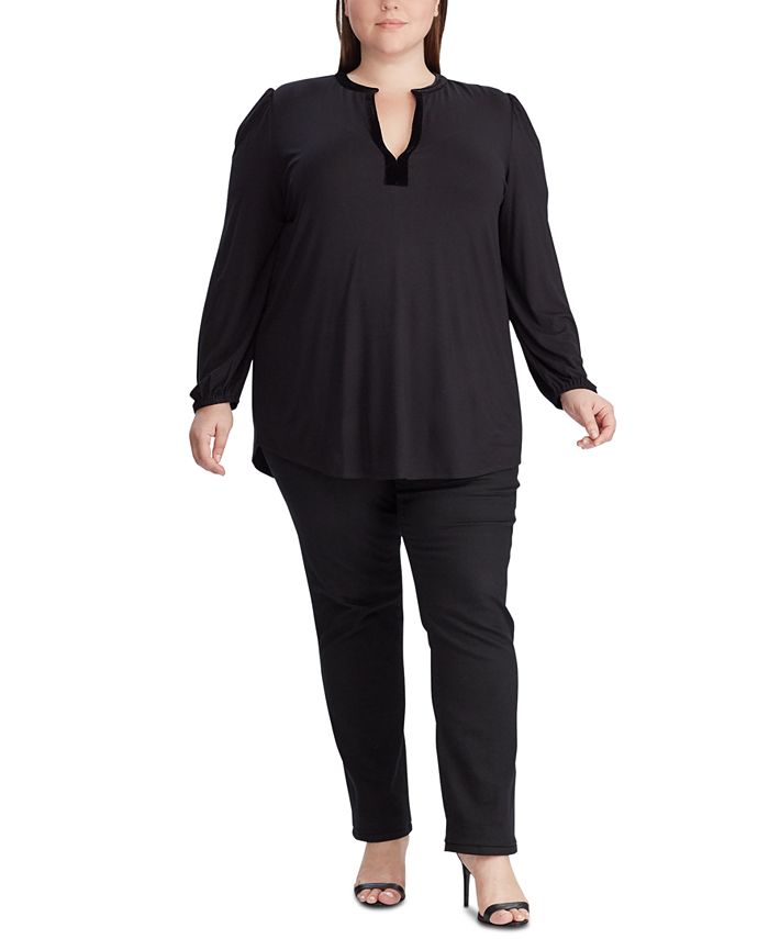 Lauren Ralph Lauren Plus Size VNeck Shirt Macy's
