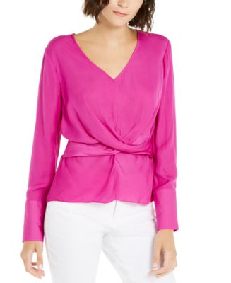 INC International Concepts INC V-Neck Twist-Front Blouse, Created For ...