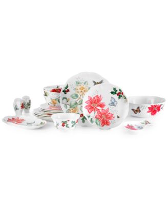 Lenox Butterfly Meadow Holiday Dinnerware Collection In Multi And White