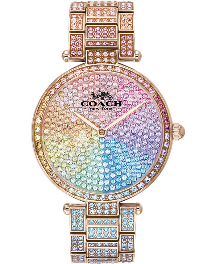 COACH Women's Park Rainbow Pavé Bracelet Watch 34mm & Reviews - All Watches  - Jewelry & Watches - Macy's