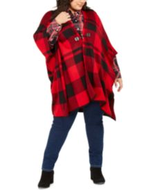 Plus Size Plaid Wrap Sweater, Created for Macy's