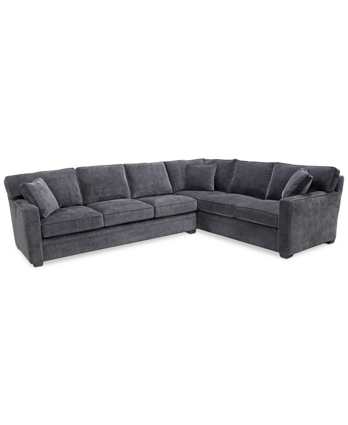Furniture - Brekton 2-Pc. Fabric Sofa Return with Queen Sleeper