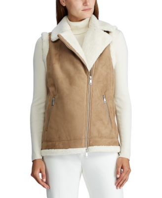ralph lauren shearling vest