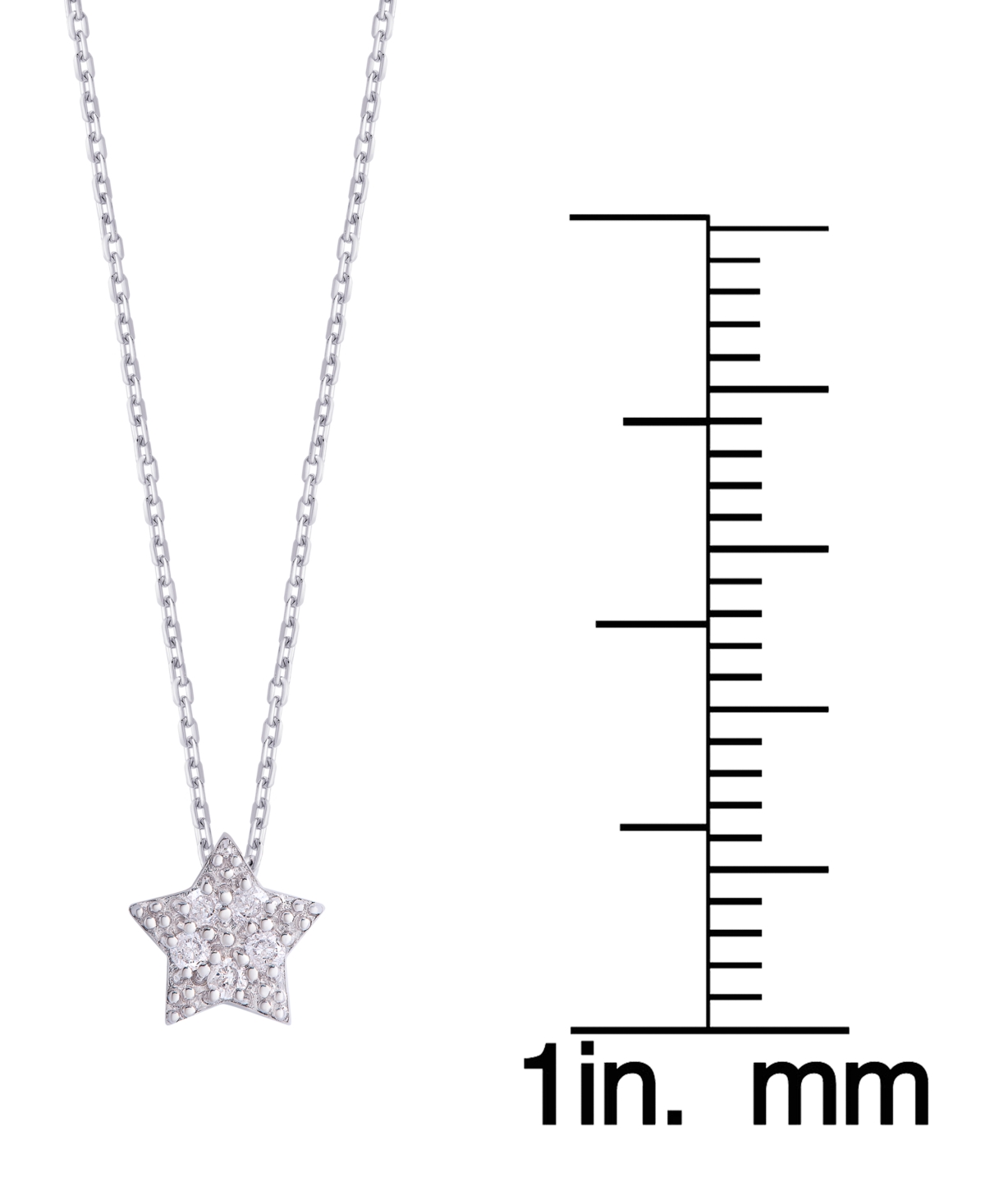 Diamond 1/4 ct. t.w. Star Pendant Necklace and Stud Earrings set in Sterling- Silver