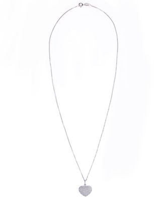 Diamond 5/8 ct. t.w. Heart Locket Pendant Necklace in Sterling Silver