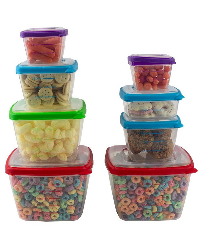 Home Basics HDS Trading Nesting Food Storage Container Set with Multi