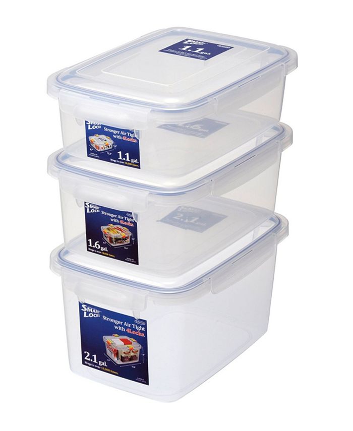 Lustroware Large Sealed Food Storage Container, Set of 3 Macy's