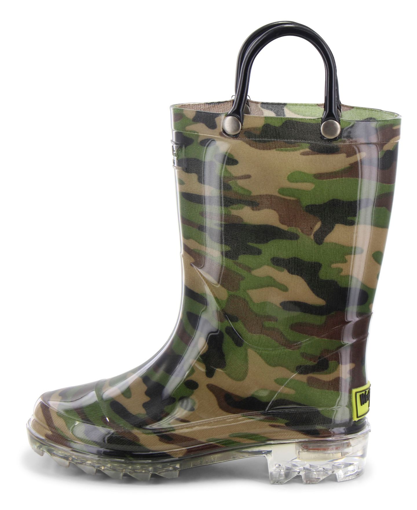 Детские ботинки Western Chief Lighted Camo Rain Boot, цвет: Зелёный — фото 3