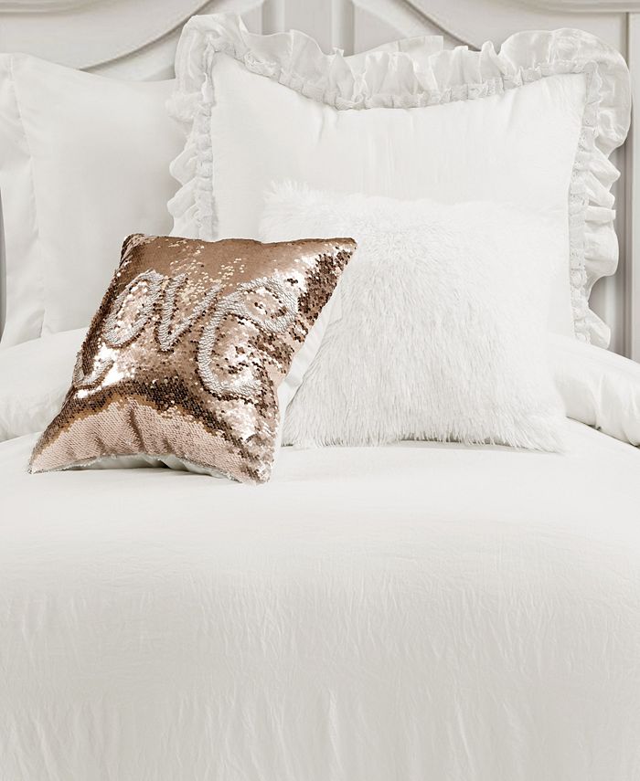 Lush Décor Ella Ruffle Lace 2Piece Twin XL Comforter Set & Reviews