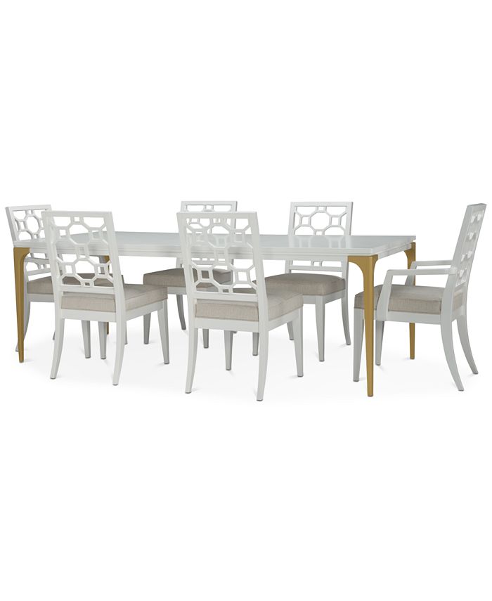 Furniture - Chelsea Expandable Dining , 7-Pc. Set (Table, 4 Side Chairs & 2 Arm Chairs)