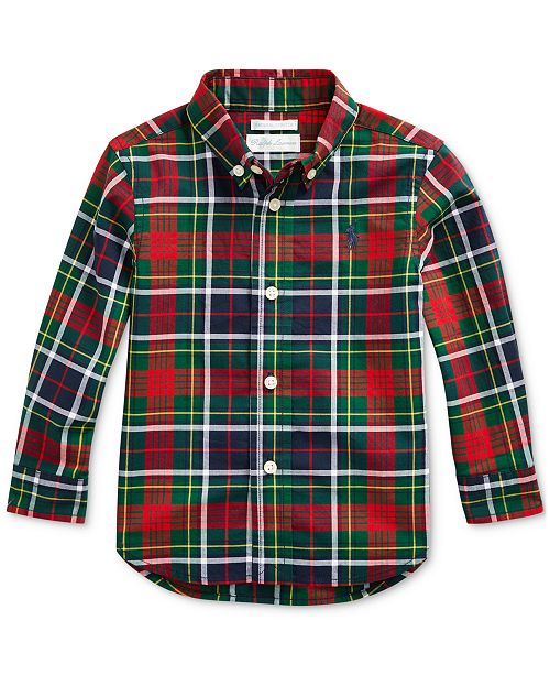 Polo Ralph Lauren Baby Boys Plaid Cotton Poplin Shirt Reviews