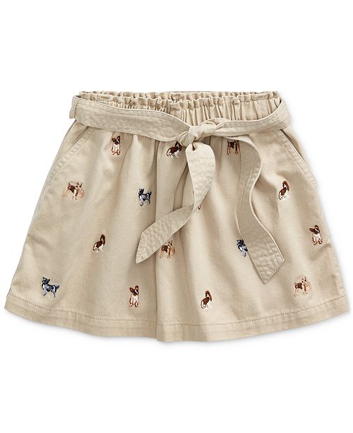 Polo Ralph Lauren Toddler Girls Dog Cotton Twill Skirt Reviews