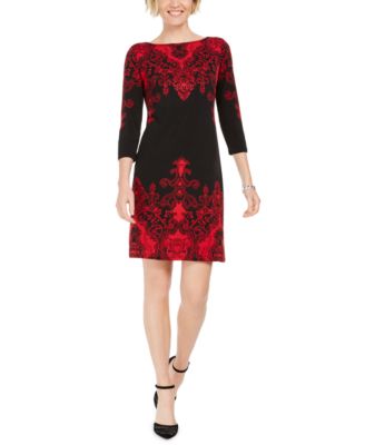 JM Collection Petite Printed Dress, Created For Macy's & Reviews ...