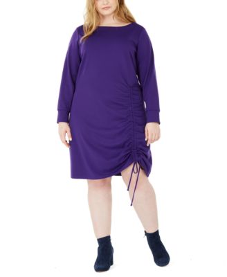macy's purple dress plus size