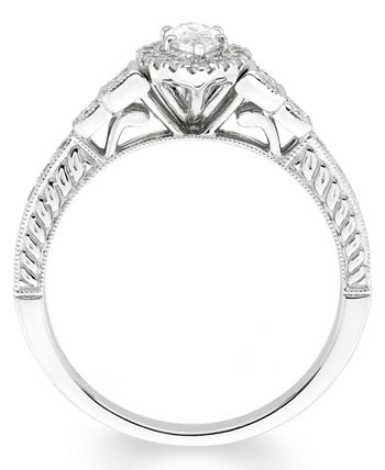 Macy's - Certified Diamond (1 ct. t.w.) Bridal Set in 14k White Gold