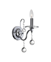 Cwi Lighting Valentina 1 Light Wall Sconce - Chrome