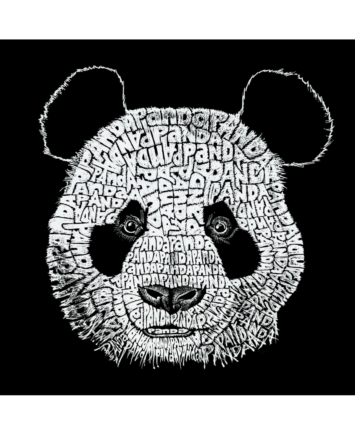 La Pop Art Women's Word Art Hooded Sweatshirt -Panda