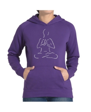 image of La Pop Art Women-s Word Art Hooded Sweatshirt -Popular Yoga Poses