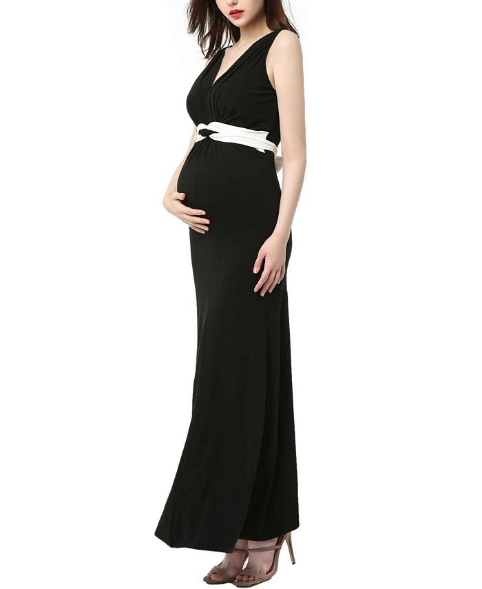 kimi + kai Scarlett Maternity Nursing Colorblock Maxi Dress - Macy's