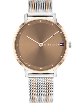 Tommy Hilfiger - Women's Two-Tone Steel Mesh Bracelet Watch 35mm