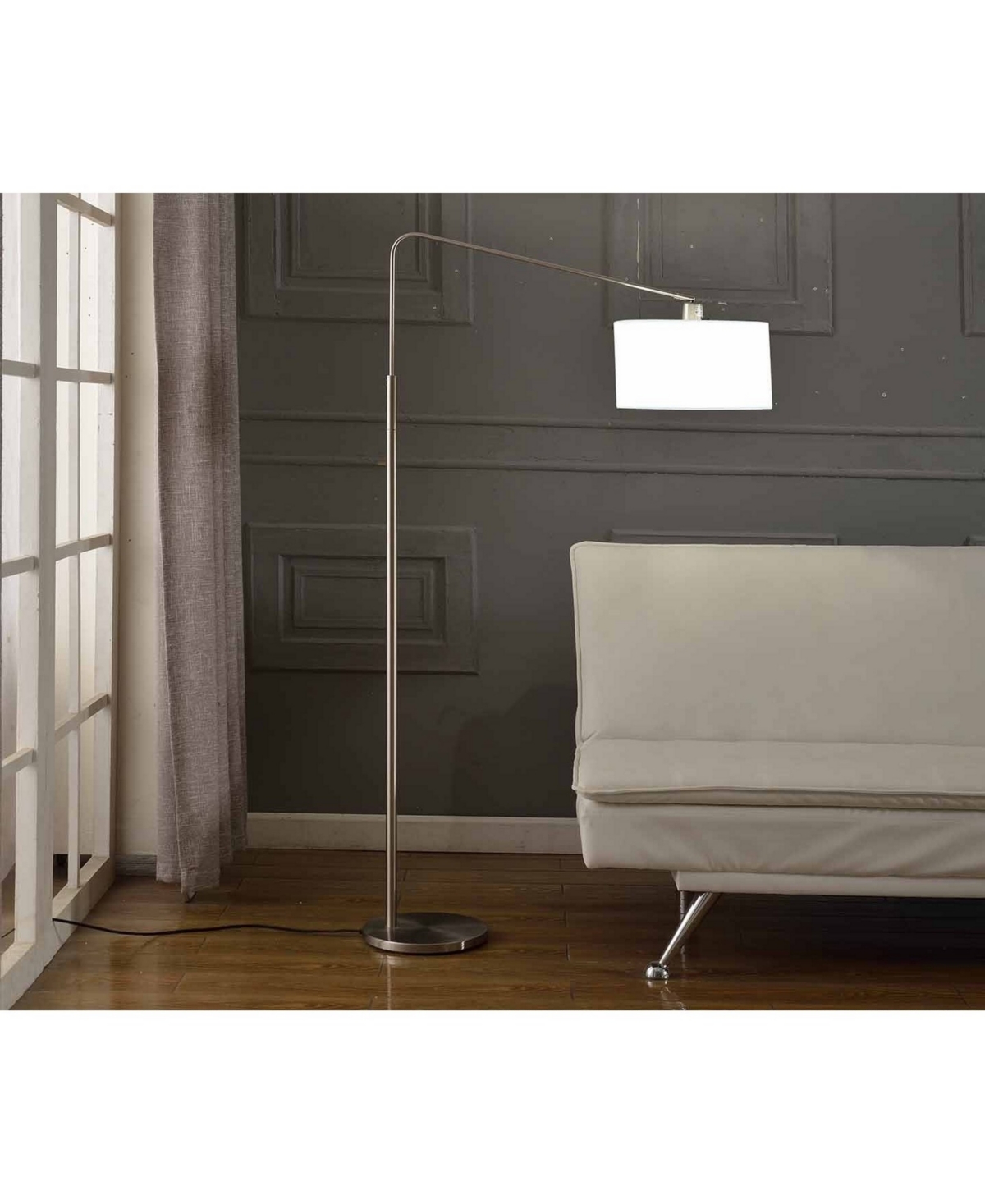 Artiva Usa 'The 80-Degrees' Medium Arch Telescope Reach Floor Lamp with Shade