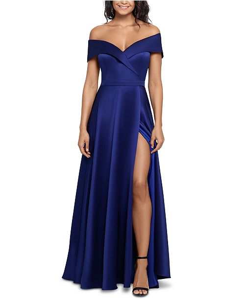 XSCAPE Satin Gown & Reviews - Dresses - Women - Macy's