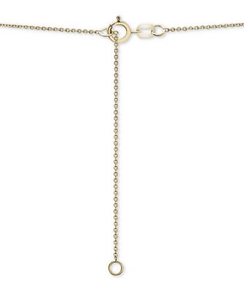 Wrapped - Diamond Pav&eacute; Star Cut-Out Disc 20" Pendant Necklace (1/5 ct. t.w.) in 14k Gold
